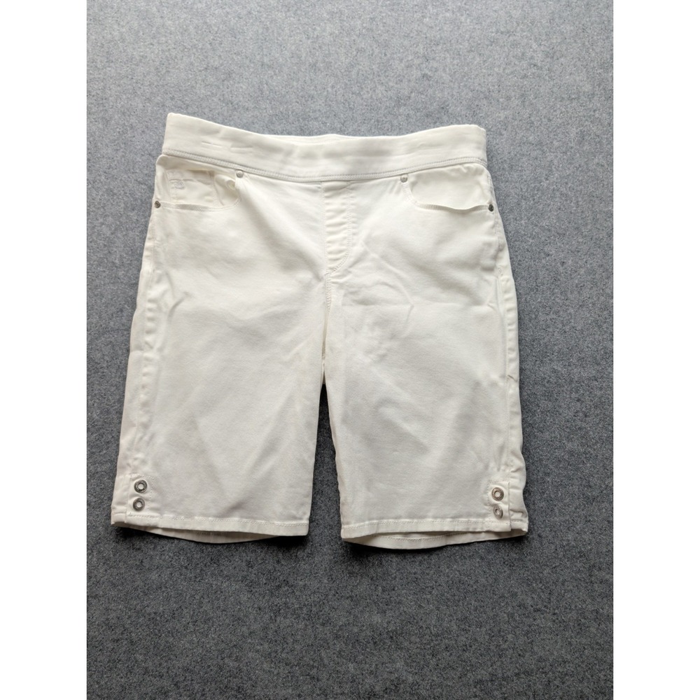 Gloria Vanderbilt Women's Avery Skimmer Shorts Size 12P Bermuda Style White